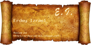Erdey Izrael névjegykártya